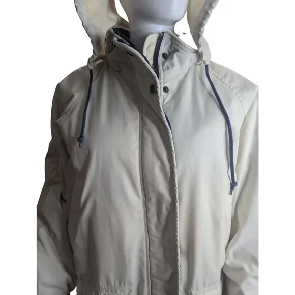 Pacific Trail Women's SzL Hooded Jacket Cargo Pockets Fleece Lined Full-Zip Tan - Picture 2 of 11